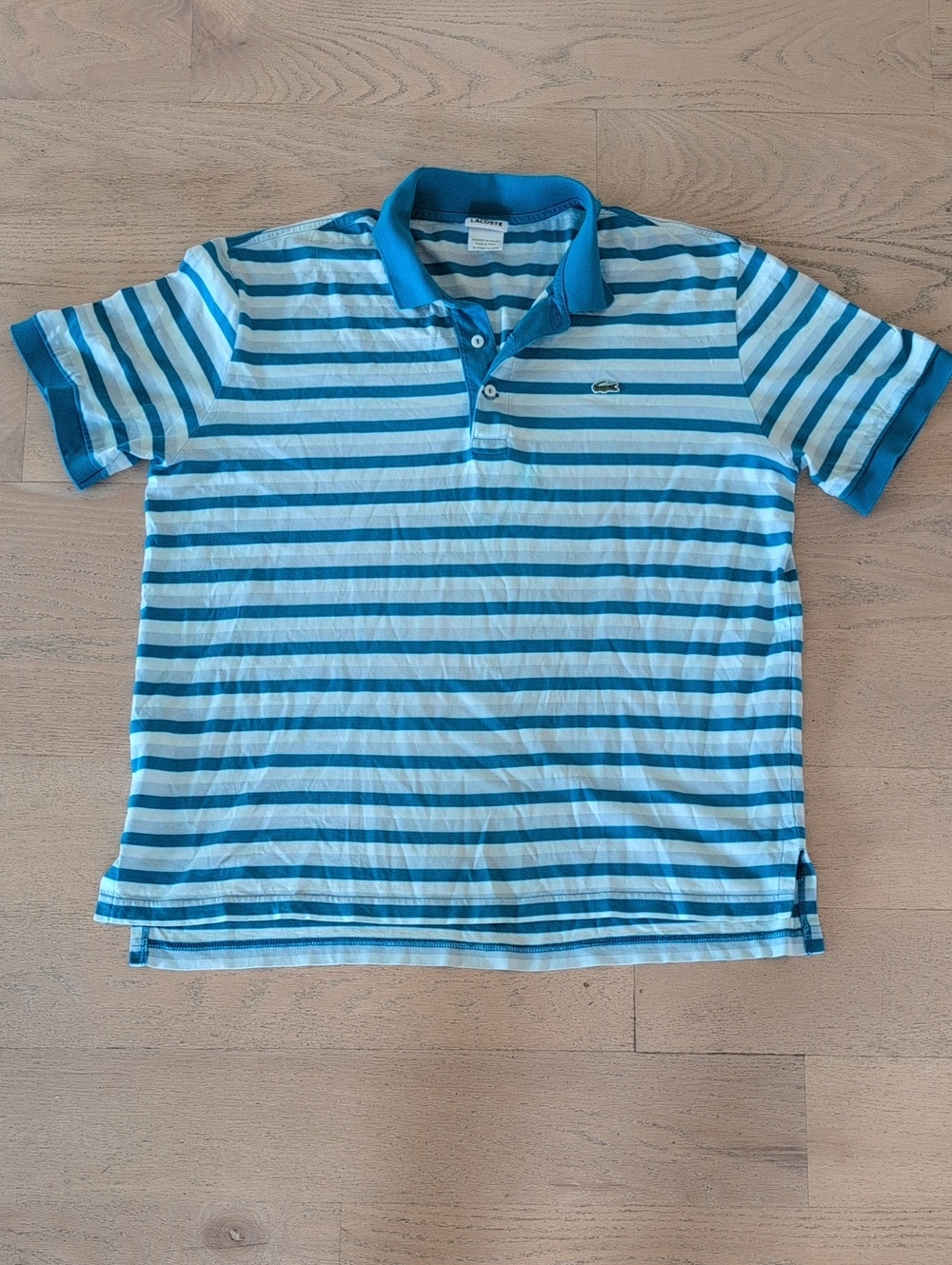 Lacoste Striped Polo Shirt Size Large